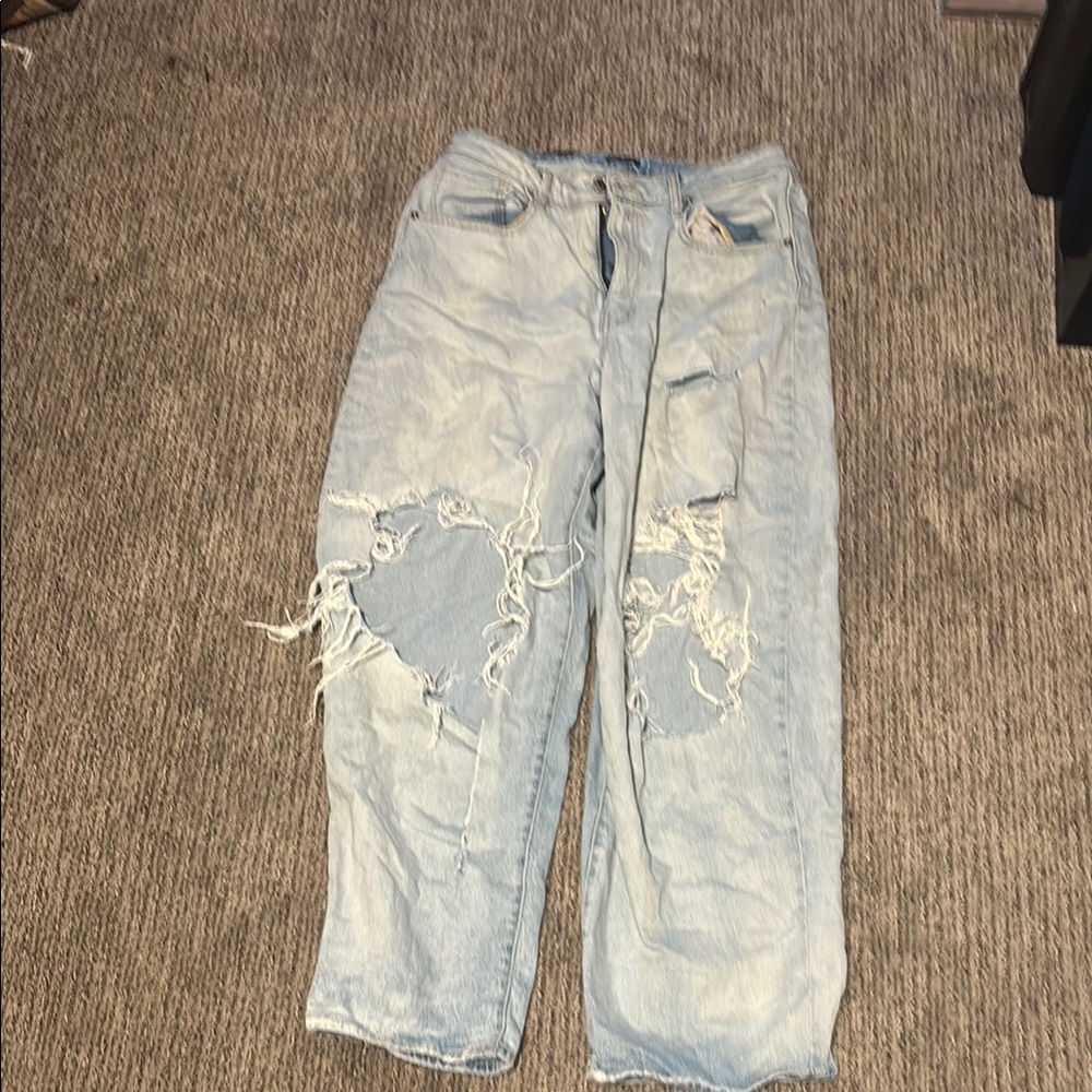 Distressed Light Blue Women's Jeans